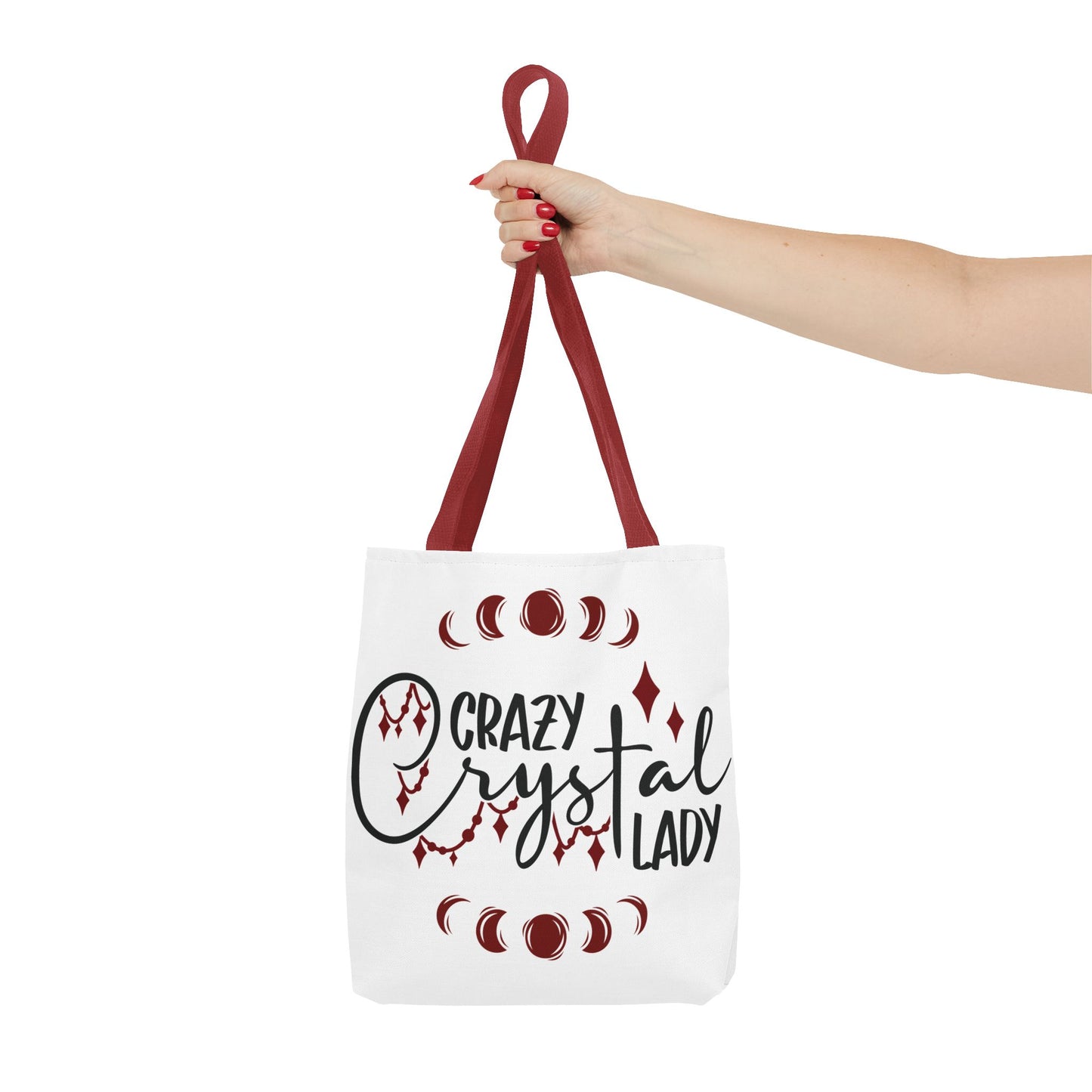 Crazy Crystal Lady Tote Bag - Perfect for Gift, Witchcraft, Crystals, Shopping, Eco-Friendly, Astrology Lover