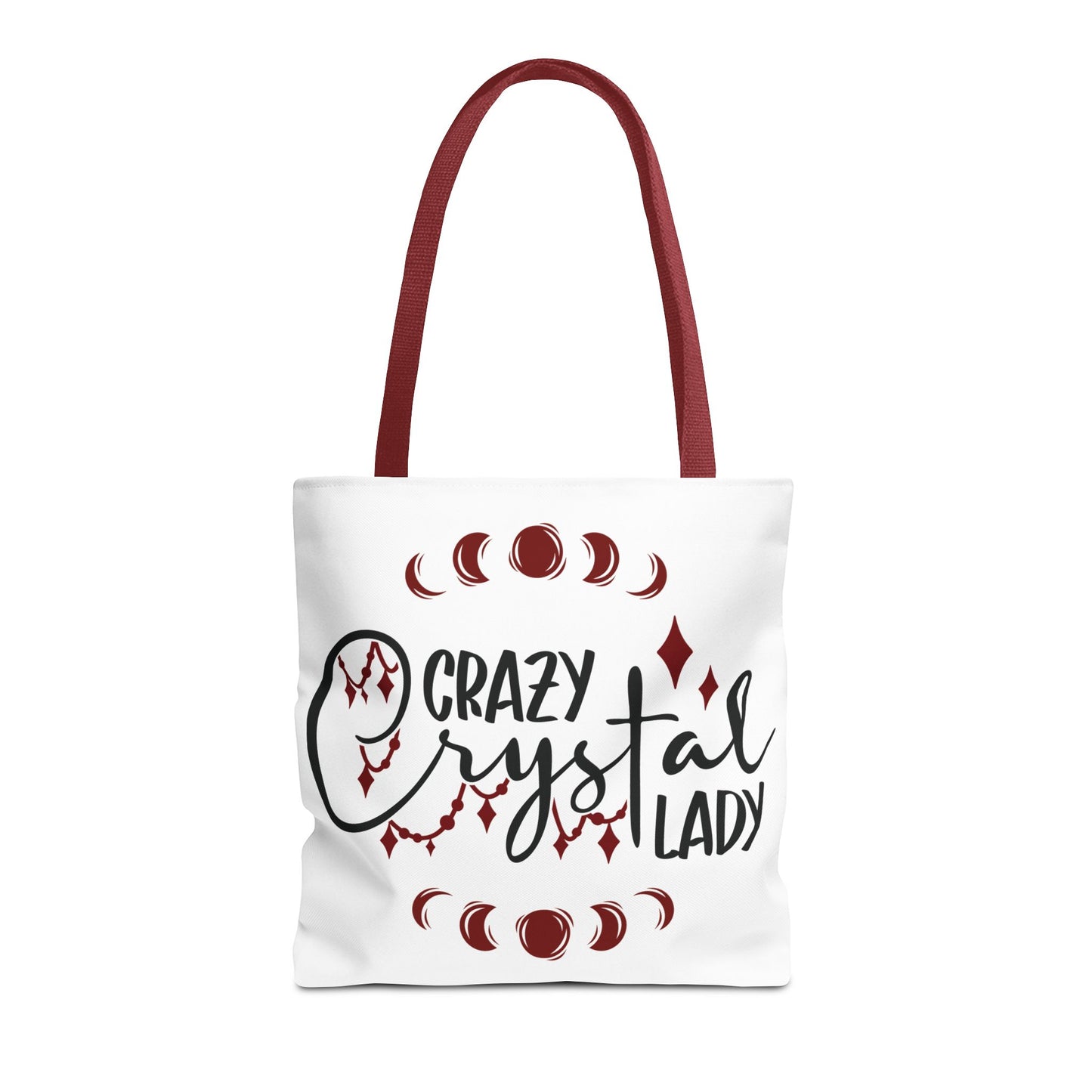 Crazy Crystal Lady Tote Bag - Perfect for Gift, Witchcraft, Crystals, Shopping, Eco-Friendly, Astrology Lover