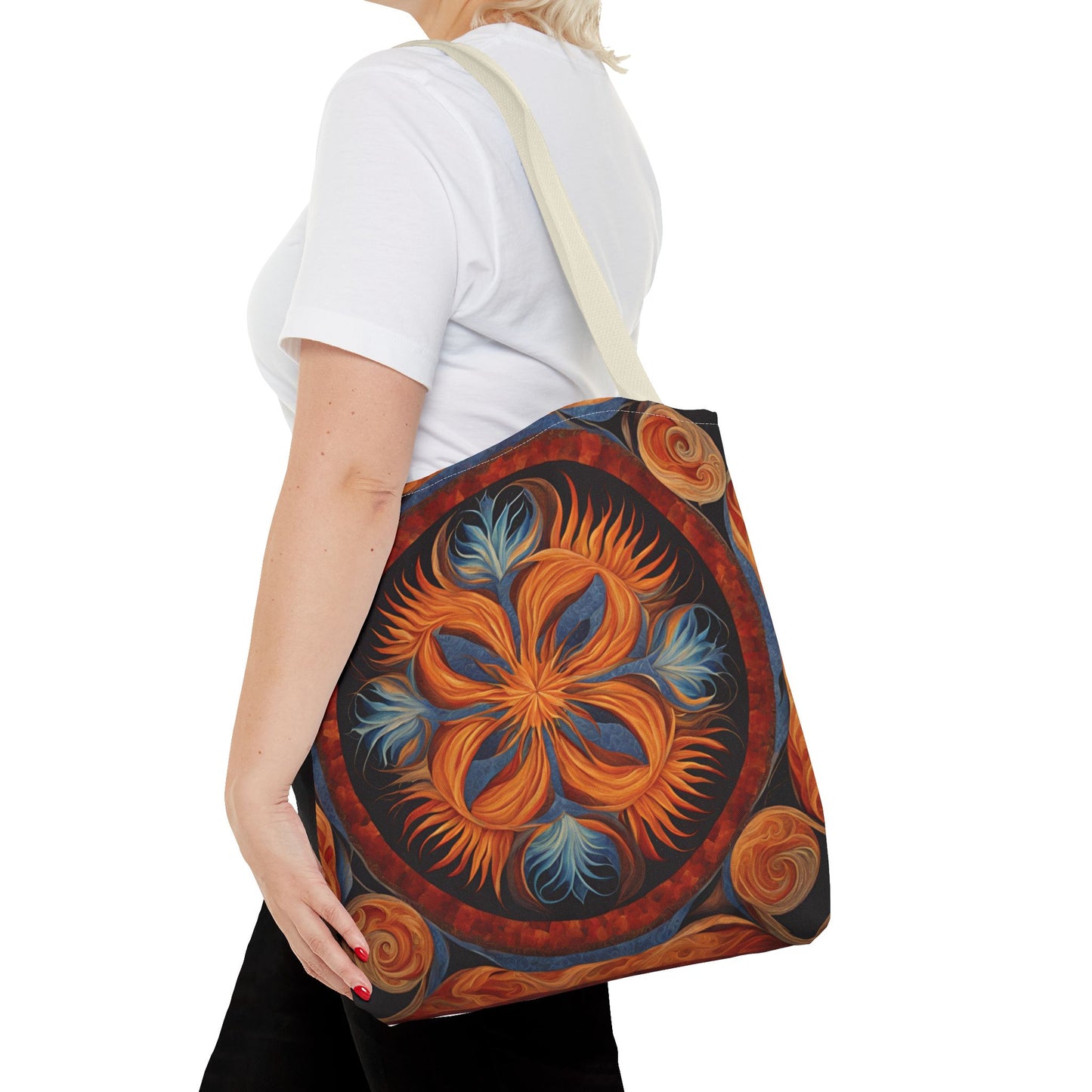 Vibrant Floral Tote Bag, Bohemian Style Handbag, Eco-Friendly Shopping Bag, Art Inspired Gift, Summer Festival Accessory